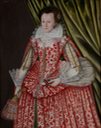 1617 Lady wearing a Red Dress by English ? (on sale by Philip Mould) From Philip Mould Web site