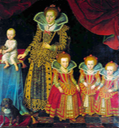 1623 Kirsten Munk with her children. Leonora is the smallest daughter (copy)