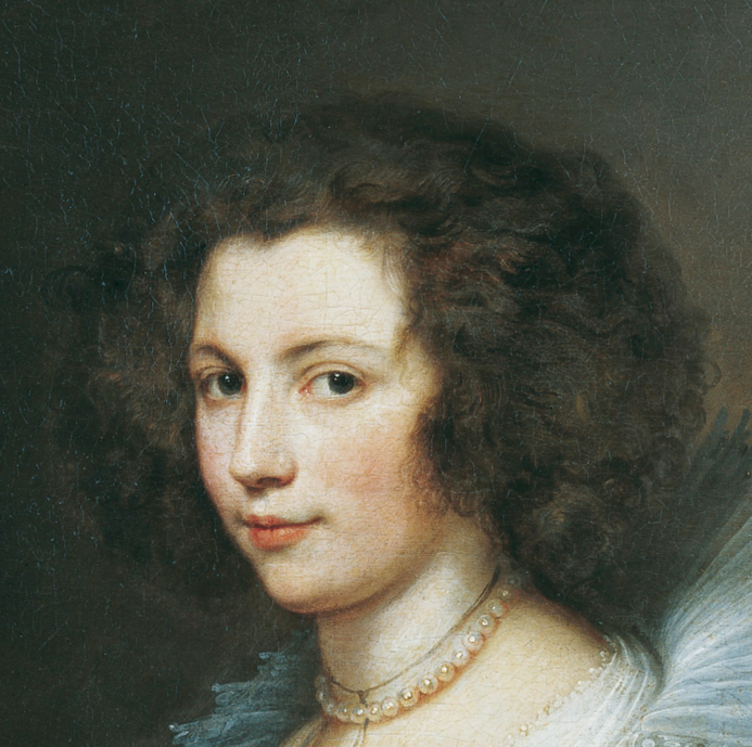1629 Marie Louise de Tassis by Sir Anthonis van Dyck (Fürstlich Lichtensteinische Gemäldegalerie - Wien Austria) face