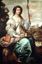 1630 Julie d'Angennes, Duchesse de Montausier as a Shepherdess by Claude Duret (location unknown to gogm)