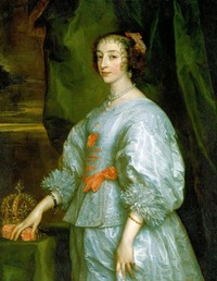 1632 Henrietta Maria by Sir Anthonis van Dyck (Royal Collection) REPLACEMENT 