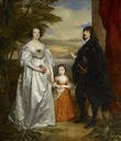 1632 to 1641 James, Seventh Earl of Derby, His Lady and Child by Sir Anthonis van Dyck (Frick Collection - New York City, New York, USA) Wm