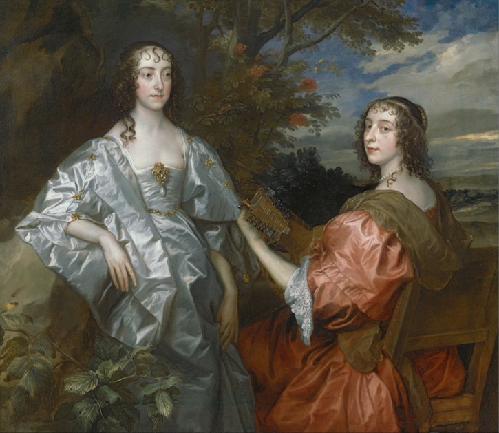 1636-1640 Katherine, Countess of Chesterfield, and Lucy, Countess of Huntingdon by Sir Anthonis van Dyck (Yale Center for British Art - New Haven, Connecticut USA) Google Art Project via Wm