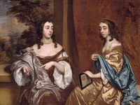 1650s Mary Capel (1630–1715), Later Duchess of Beaufort, and Her Sister Elizabeth (1633–1678), Countess of Carnarvon by Sir Peter Lely (Metropolitan Museum of Art - New York City, New York USA) REPOST