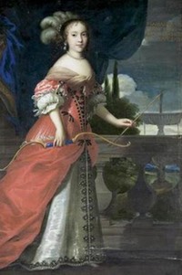 1654 Marie Anne Mancini as a huntress by Juste d'Egmont (auctioned by Sotheby's) 1.5X 2