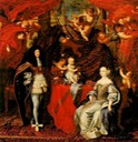 1666 Carlo Emanuele II and his wife Maria Giovanna of Savoy and their son Vittorio Amedeo by ? (location unknown to gogm)
