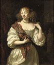 1669 Lady, said to be Barbara Villiers, Duchess of Cleveland, three-quarter-length, in a silver dress by Caspar Netscher (auctioned)