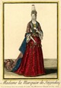 1694 Catherine Thérèse de Matignon when Marchioness of Seignelay by Henri Bonnart the younger (British Museum - London, UK) From museum's Web site desmudge