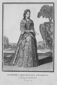 1703 Eleonora Magdalena Theresia von Pfalz, Holy Roman Empress by Christoph Weigel after Caspar Luyken