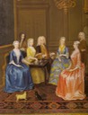 1730 Tea Party at Lord Harrington's by C. Phillips
