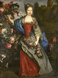 1740 (?) Marie Louise Elisabeth d'Orléans, duchesse de Berry, as Flora by school of Nicolas de Largillière (Rijksmuseum - Amsterdam, Holland)