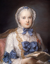1749 Marie Josèphe de Saxe, dauphine by Maurice Quentin de La Tour (Gemäldegalerie Alte Meister - Dresen Germany)
