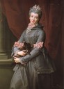 1767 Lady Mary Fox wearing a Brunswick gown by Pompeo Batoni (location unknown to gogm)