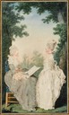 1768 Madame de Boufflers et Thérèse by Louis Carrogis (Musée Condé - Chantilly France)
