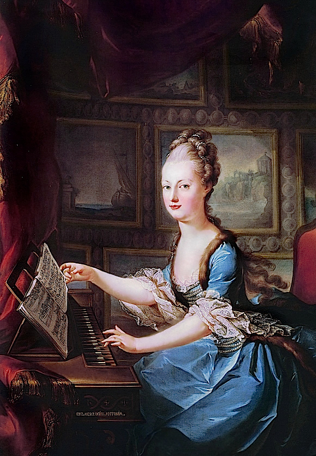 1770 Marie Antoinette shortly after her marriage by Franz Xaver Wagenschoen (Kunsthistorisches Museum, Vienna Austria)