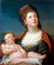 1776 (estimate based on age of child) Mary, Duchess of Gloucester with her Son William by Pompeo Batoni (private collection)