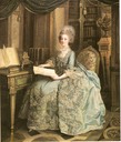 1776 Madame Sophie resting in her library by Louis Lie Perrin-Salbreux (Musee des beaux-arts de Reims, Reims France)