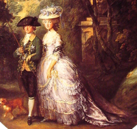 1783-1785 The Duke and Duchess of Cumberland detail by Thomas Gainsborough (Royal Collection) 