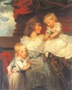 1787 Harriet, Viscountess Duncannon with her sons by John Hoppner (Rowland's Castle, Hampshire UK)