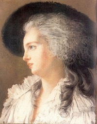 1787 Yolande Martine de Polastron, duchess de Polignac pastel by Élisabeth-Louise Vigée-Lebrun (Gramont collection) BG