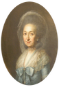 1791 (before) Ulrike Sophie Herzogin Zu Mecklenburg looking right by Christian Friedrich Reinhold Lisiewski (Gut Hohen Luckow - Satow, Mecklenburg-Vorpommern) Wm deflaw