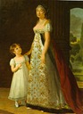 1807 Caroline Murat with her daughter, Letizia by Élisabeth-Louise Vigée-Lebrun (Châteaux de Versailles et de Trianon - Versailles, Île-de-France, France) 2