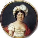 1816 Mme. Stael by Pierre Louis Bouvier (Chateau de Coppet - Coppet, Vaud, Switzerland) From pinterest.com:leighhallowell:paintings-of-women: