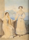 1825 Countess Catherine Feodorovna Tiesenhausen and Daria F. Fikelmon by Alexander Brullov
