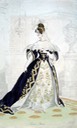 1833 english court dresses dark blue