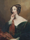 1834 Lady Charlotte Penelope Sturt (1802-1879), half-length, in a green dress with lace cuffs and a red and gold wrap by Margaret Sarah Carpenter (auctioned by Christie's) despot