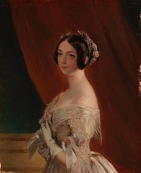 1838 Frances, Viscountess Jocelyn (1820-1880) by Robert Antoine Müller (Royal Collection, Osborne House - East Cowes, Isle of Wight, UK) From pinterest.com:andrewschroeder:1840s-art: X 1.5