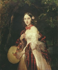 1839 Maria Bek by Pimen Nikitich Orlov (State Tretyakov Gallery - Moskva, Russia)
