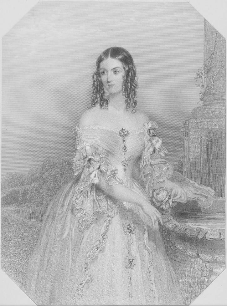 1840 (published) Caroline Amelia Gordon-Lennox, Countess of Bessborough, 1819 - 1890. 2nd wife of J.G.B. Ponsonby, 5th Earl of Bessborough by William Henry Mote (National Galleries of Scotland - Edinburgh, UK) From the museum's Web site detint