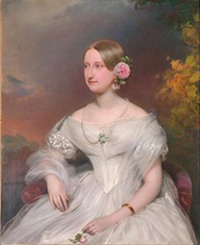 1842 Marie Caroline Auguste de Bourbon-Siciles, later Duchesse d'Aumale by Franz Schrotzberg (Musée Condé - Chantilly, Picardie, France)