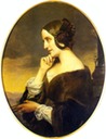 1843 Marie Comtesse d'Agoult by Henri Lehmann (Musée de la Vie Romantique, Paris)