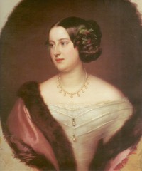 1847 Elisabeth Alexandrine de Ficquelmont, Princess Edmond von Clary-und-Aldringen by Franz Schrotzberg (location ?) Wm trimmed
