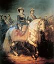 1848 Isabel II at a military review by Louis Charles Porion