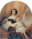 1848 Presumably Maria V. Stolypina with son Nicholas by Pyotr Fyodorovich Sokolov (location unknown to gogm)