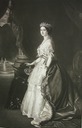 1853 Black and white print of Eugénie de Montijo after Winterhalter