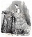 1853 Eugénie kneeling in her wedding dress From cairn.info/revue-napoleonica-la-revue-2011-2-page-183.htm