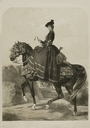 1853 or earlier Eugénie equestrian print