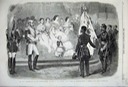 1859 Eugénie receiving Magenta flag from the Illustrated London News