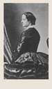 1860 Empress Eugenie wearing a crinoline dress close up