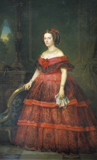 1860 Infanta Isabel Fernanda de Borbón by Carlos Luis de Ribera y Fieve (Museo Nacional del Prado - Madrid, Spain) Wm despot increased color saturation