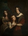 1860 Lady Caroline Towneley with Two of Her Daughters, Caroline and Emily (copy after Francis Grant) by George Frederick Clarke (Towneley Hall Art Gallery & Museum - Towneley Park, Burnley, Lancashire UK)