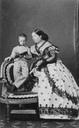 1860s (early) Isabel II and Infante Alfonso (XII) by Disdéri