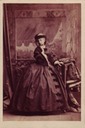 1861 (10 August) Infanta Isabella wearing a step ladder ornamented skirt by Camille Silvy