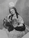 1862 (?) Isabella Grace (half-length), in fancy dress (eighteenth-century style) (Victoria and Albert Museum - London, UK) deflaw detint X 2