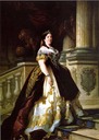 1865 Isabel II on stairs by Jose Casado del Alisal (Coleccion Real)