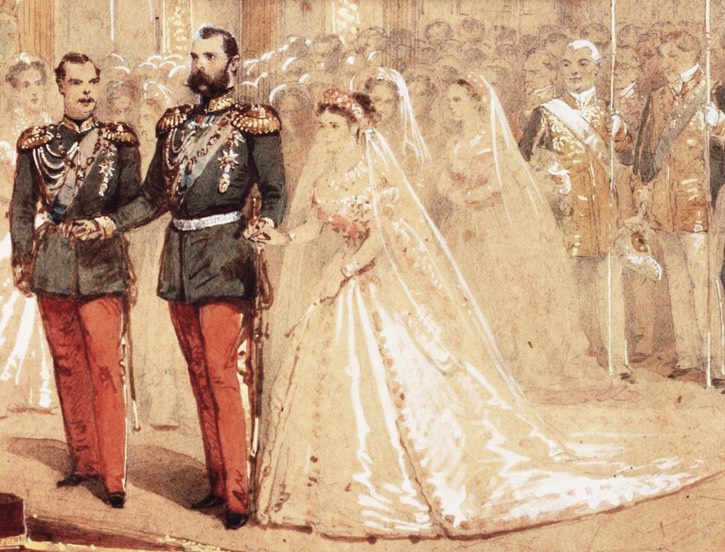 1866 Princess Dagmar's conversion to Orthodoxy by Mihály Zichy (location ?) From imperial-russia.tumblr.com/post/134412821229/the-wonderful-court-dress-worn-by-princess-dagmar